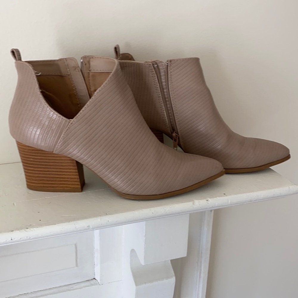Taupe ankle boots